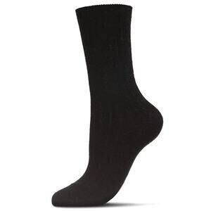 MeMoi Women's Soft Solid Luxe Ribbed Cashmere Blend Crew Socks Fits Shoe Sz 4-10